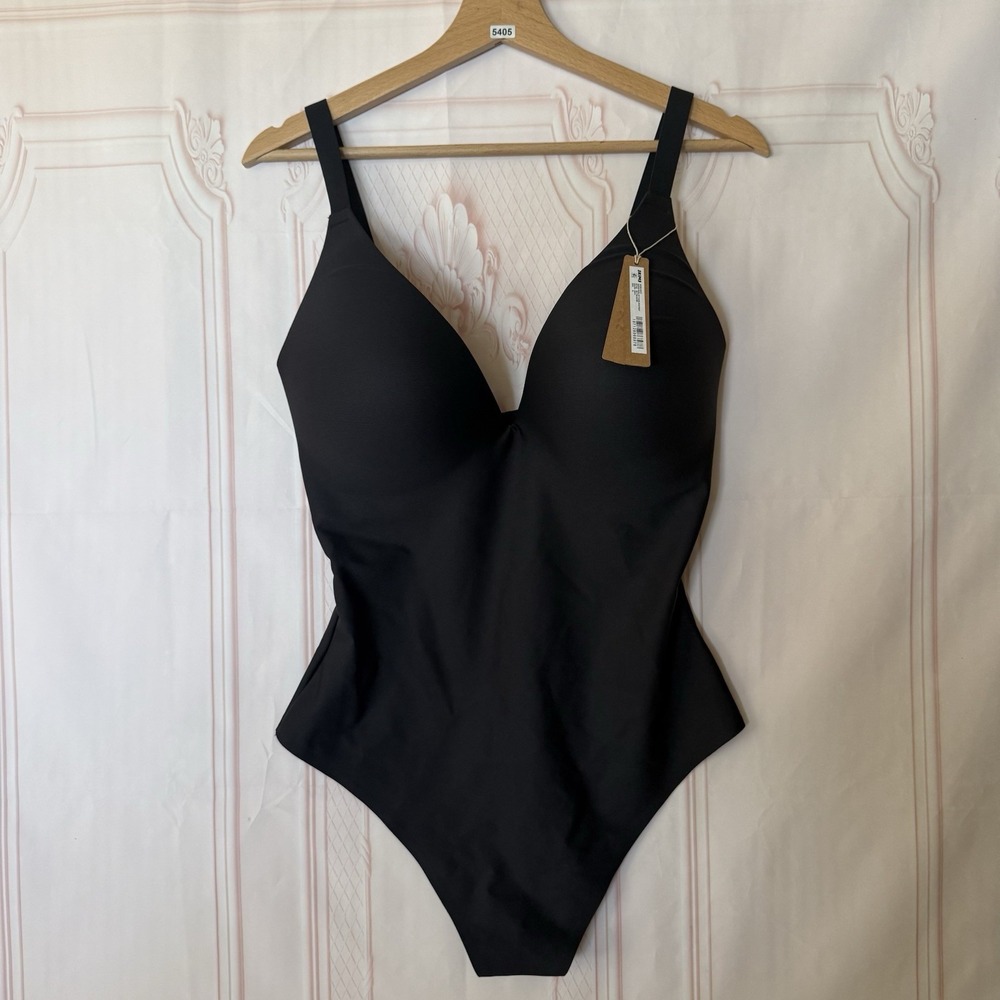 Skims Body Super Push-Up Thong Bodysuit Onyx Black Size XL NWT
